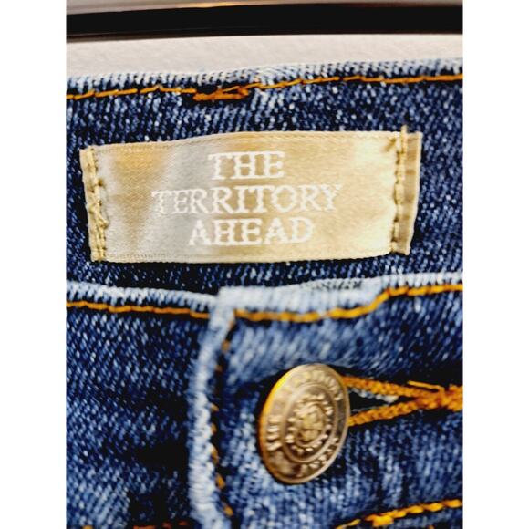 Territory Ahead Vintage Women's Medium Wash Heavy Stretch Jeans Size 14 28.5" - Picture 2 of 4